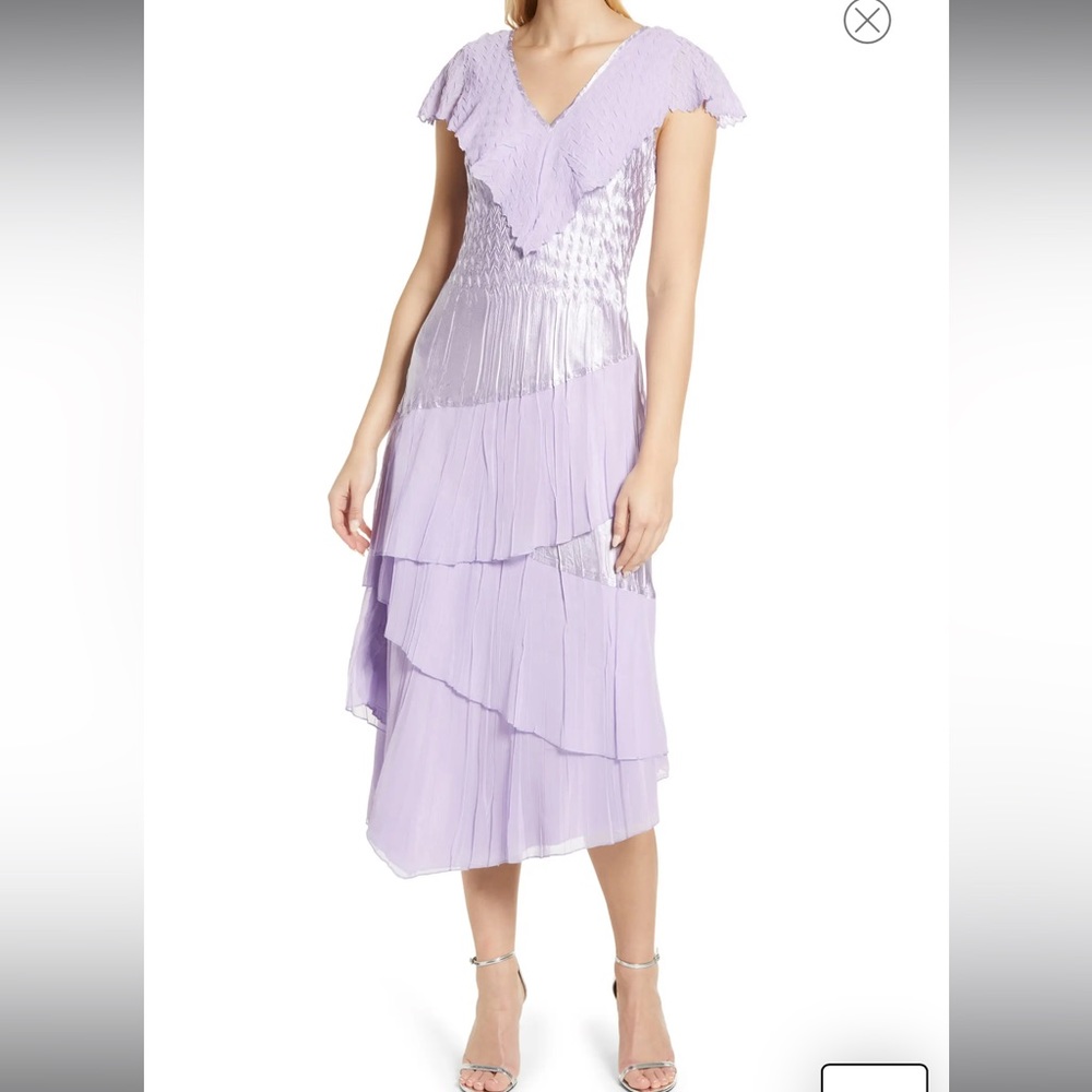 Komanov tiered midi dress